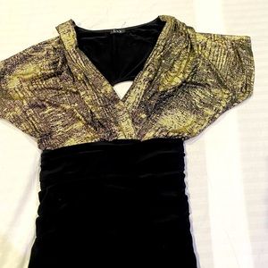 almost new black and gold dress!